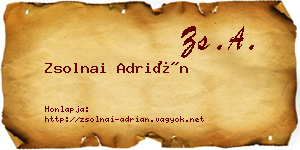 Zsolnai Adrián névjegykártya